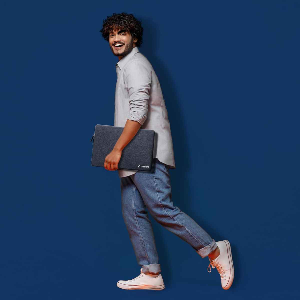 Craloft 15-15.6 Inch Laptop Sleeve Cover Bag with Charger Pouch for MacBook/Dell/HP-Office & Travel