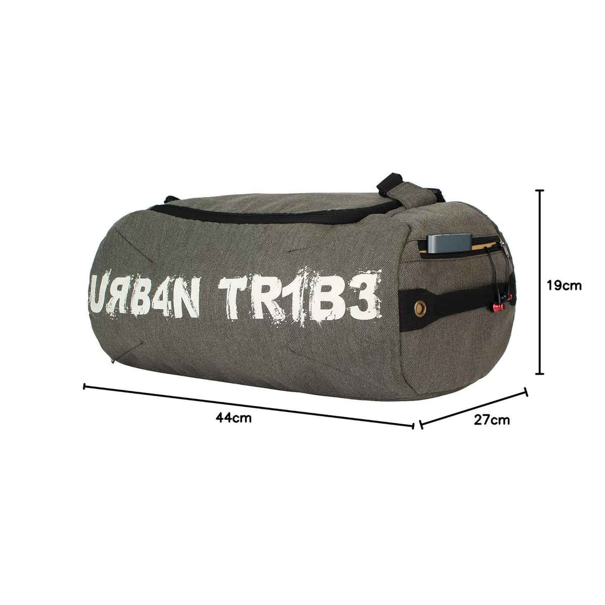 Urban Tribe Unisex Polyester 23 L Gym Bag | Olive - M