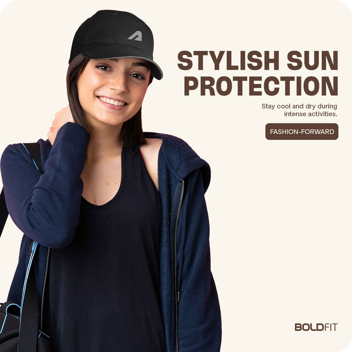 Boldfit Unisex Sports Cap Adjustable Strap Comfortable Fit