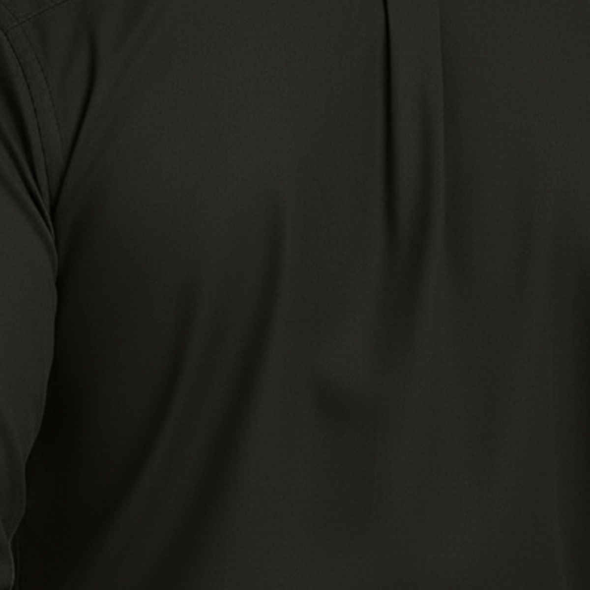 Hancock Men's Slim Fit Solid Button-Down Collar Pure Cotton Casual Shirt | Black - 38