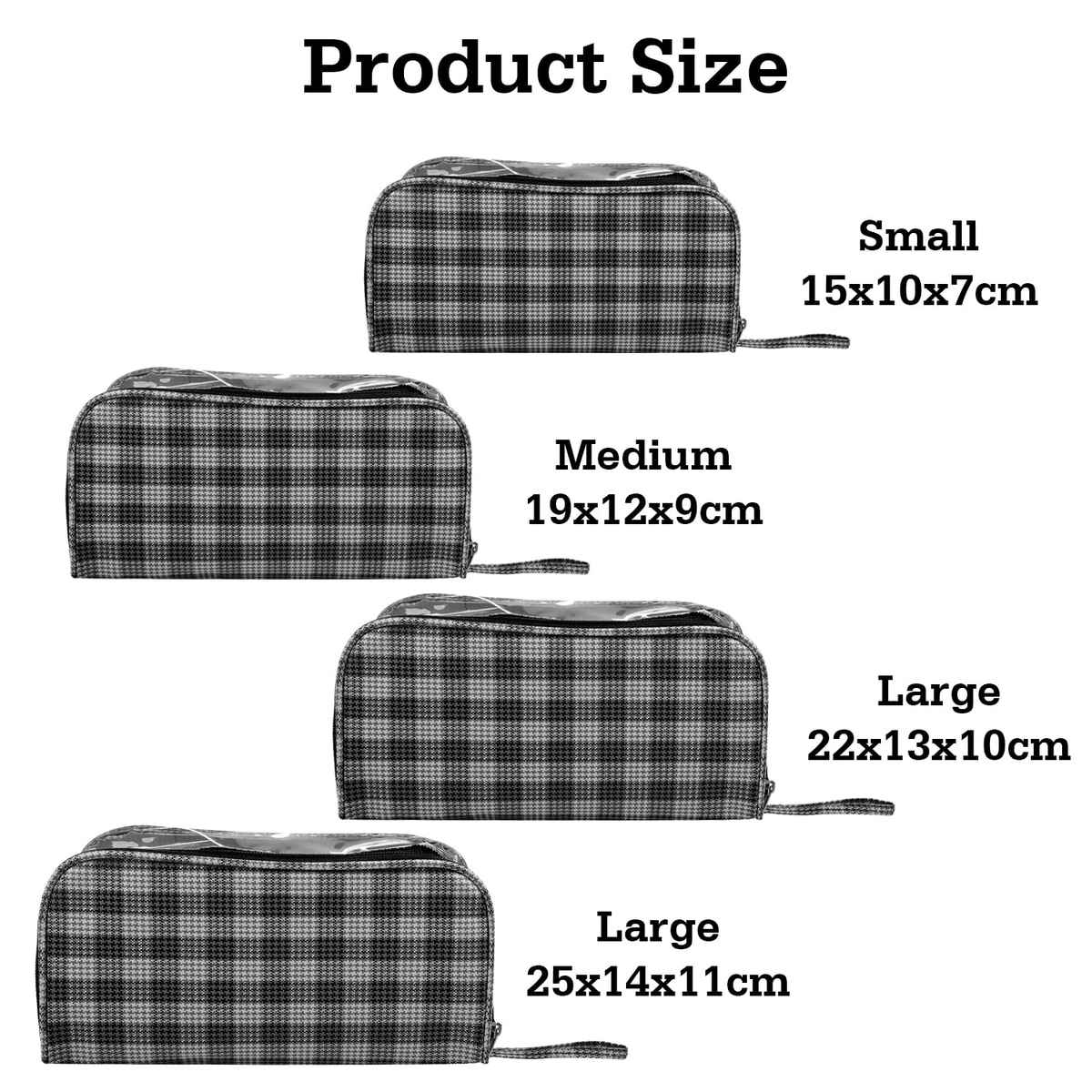 Kuber Industries Toiletry Organizer | PVC Transparent Vanity & Travel Pouch Set | Gray