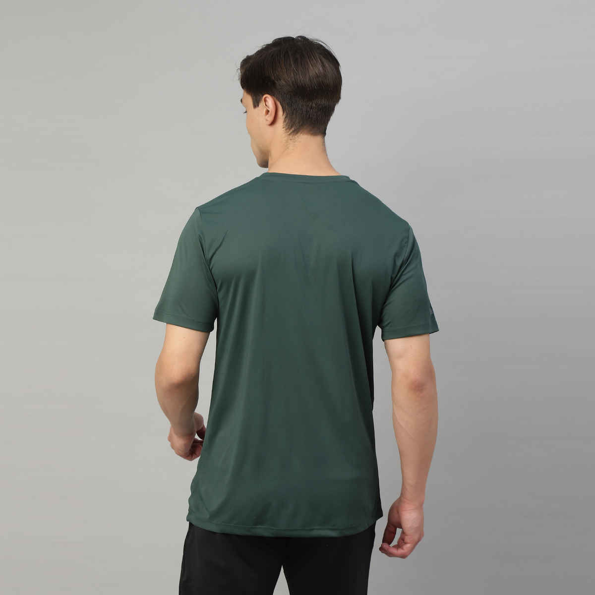 Dida Men's Dry Fit Sports T-Shirt | Comfortable and Stretchable | Trekking Green | S