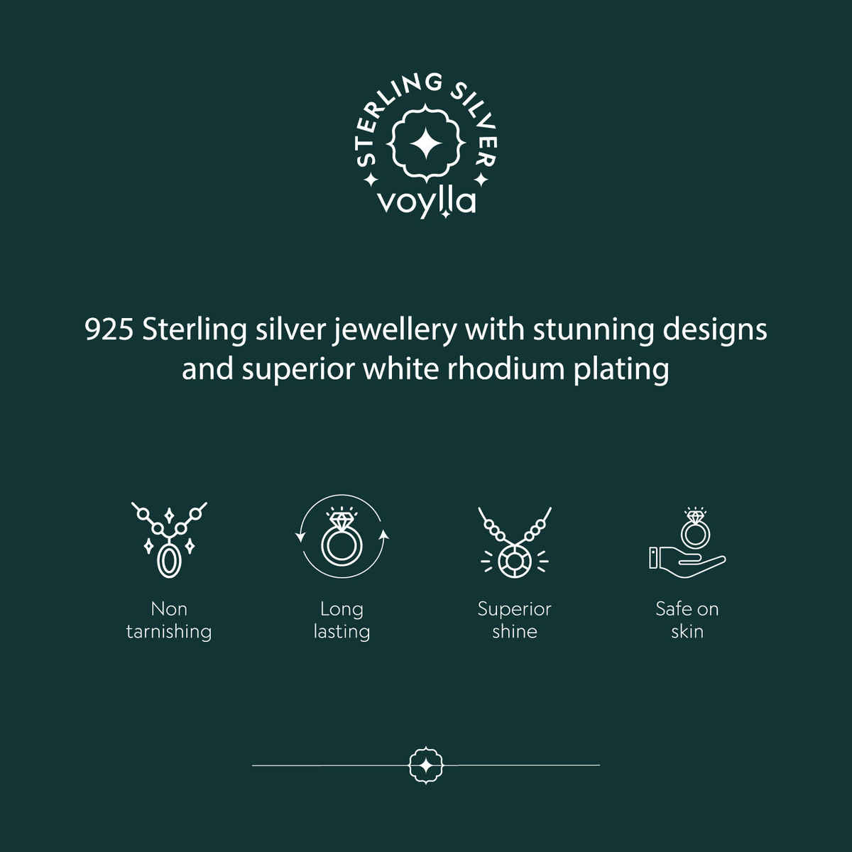 Voylla Sterling Silver Blooming Flower Stud
