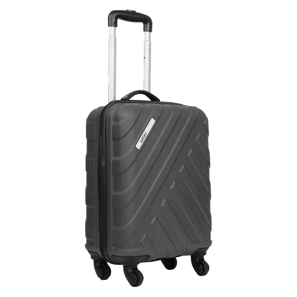 Safari Unisex Solid Polycarbonate 35 L Telescopic Trolley Bag | Gun Metal - 55 cm
