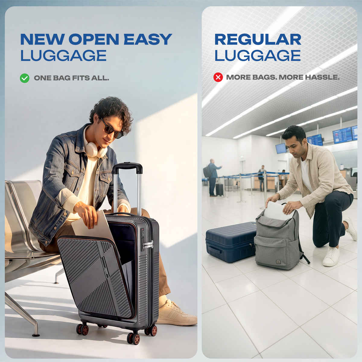 Safari Aeon Cabin Luggage with Laptop Compartment | Gun Metal