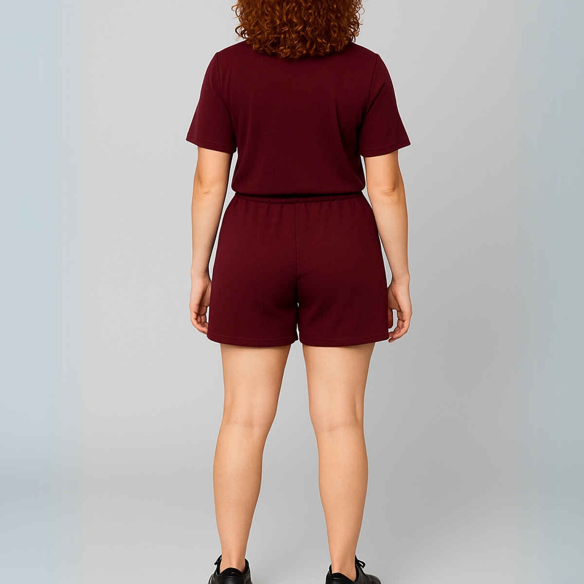 EQL Women's Pure Cotton Shorts | Maroon - L
