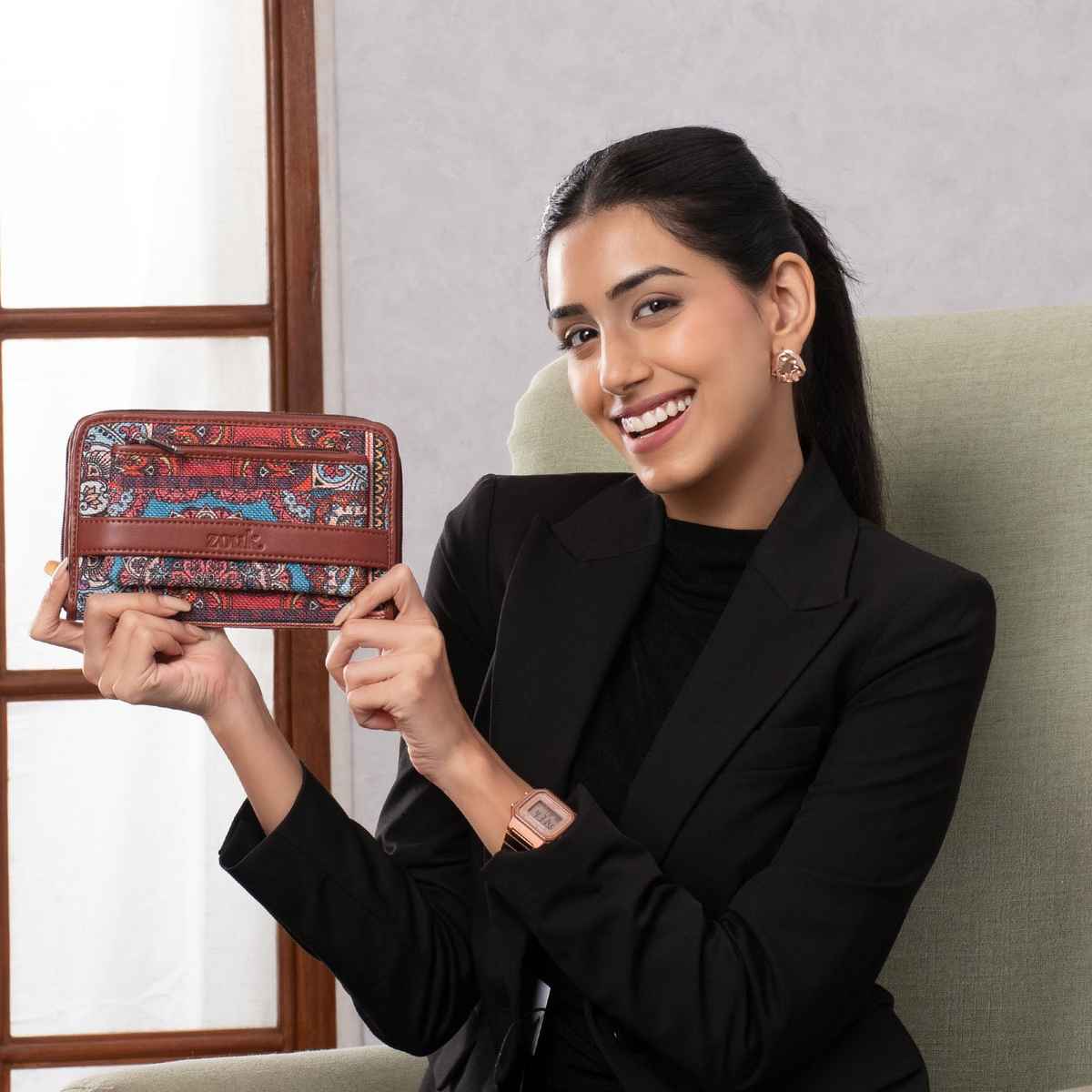 Zouk Women's Vegan Leather Wallet | Multicolour