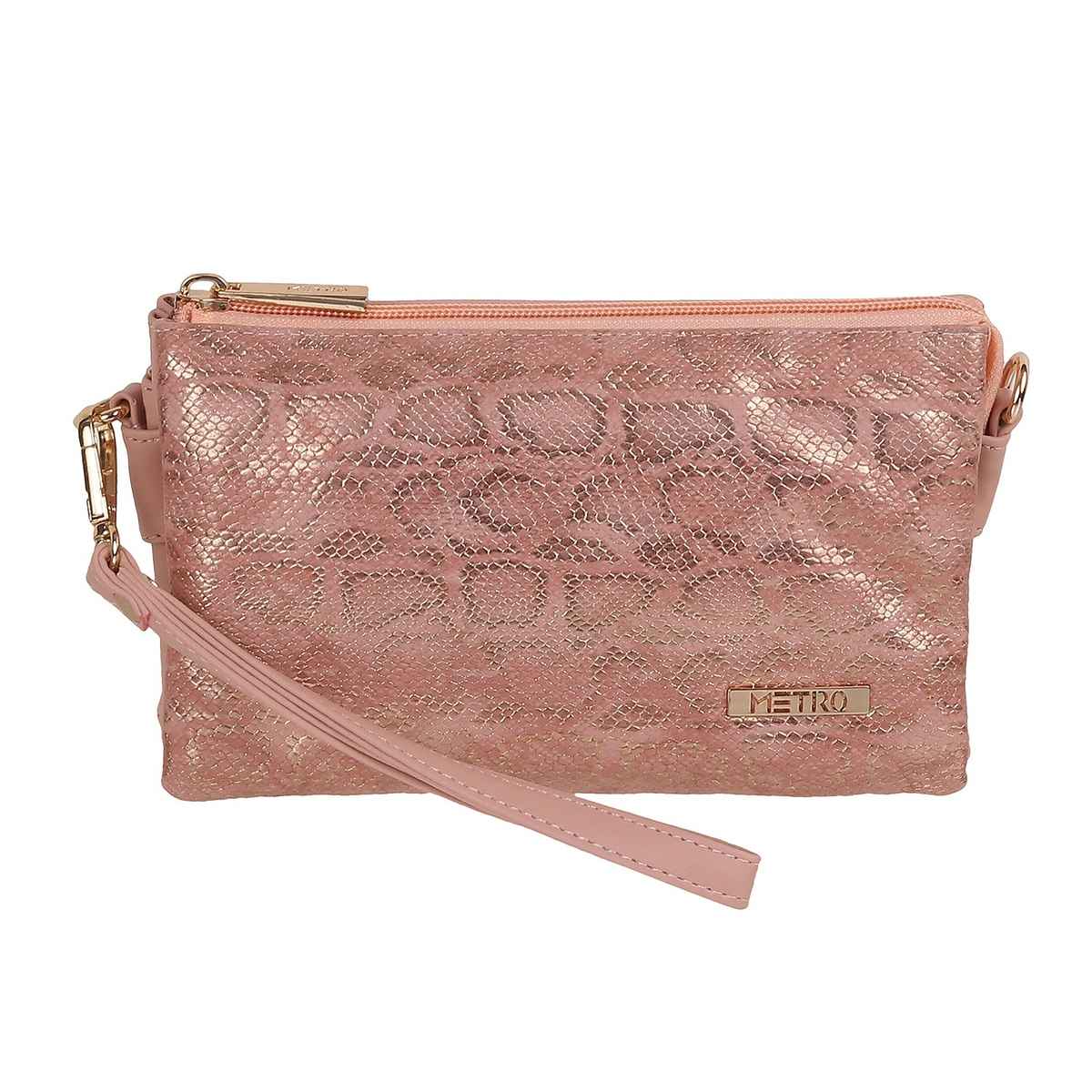 Metro Peach Synthetic Wallet for Women | 95-54-80