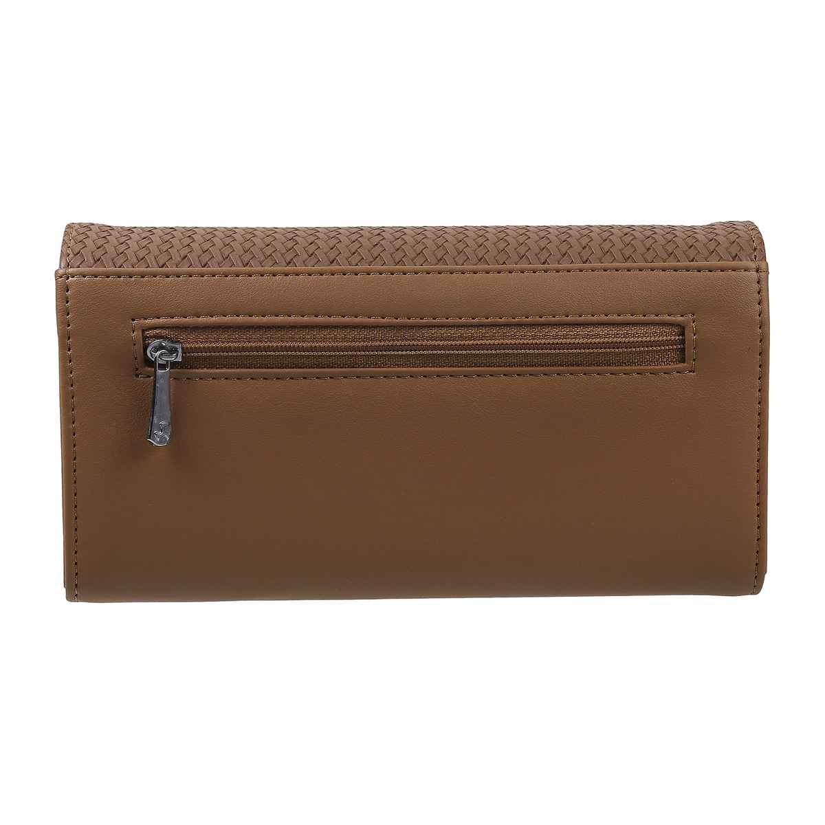 Mochi Brown Synthetic Wallet for Women | 95-7658-12