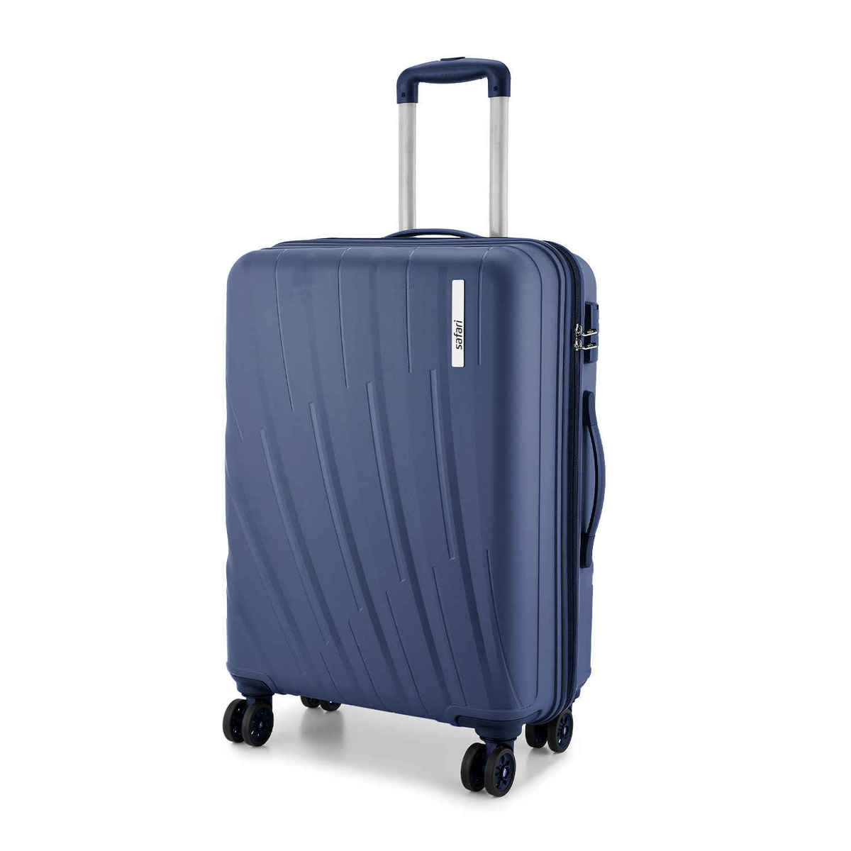Safari Vamos Medium Trolley Bag, 8 Wheels, Hard, Polypropylene | Cyan - 66 cm