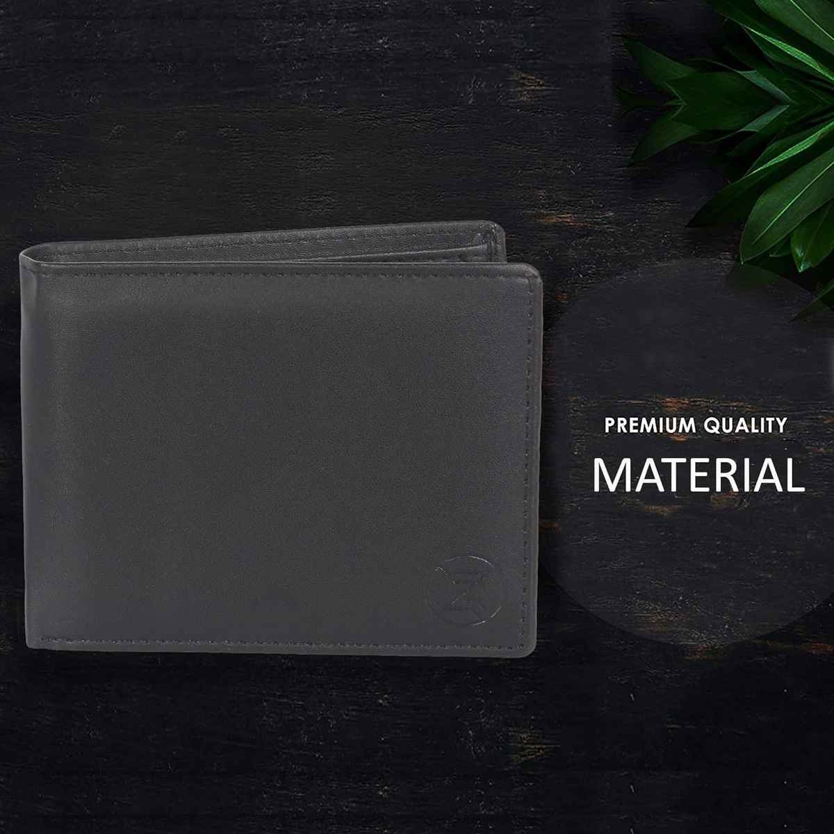 Urban-T Men's Solid Genuine Leather Bi-Fold Wallet | Black - Free Size