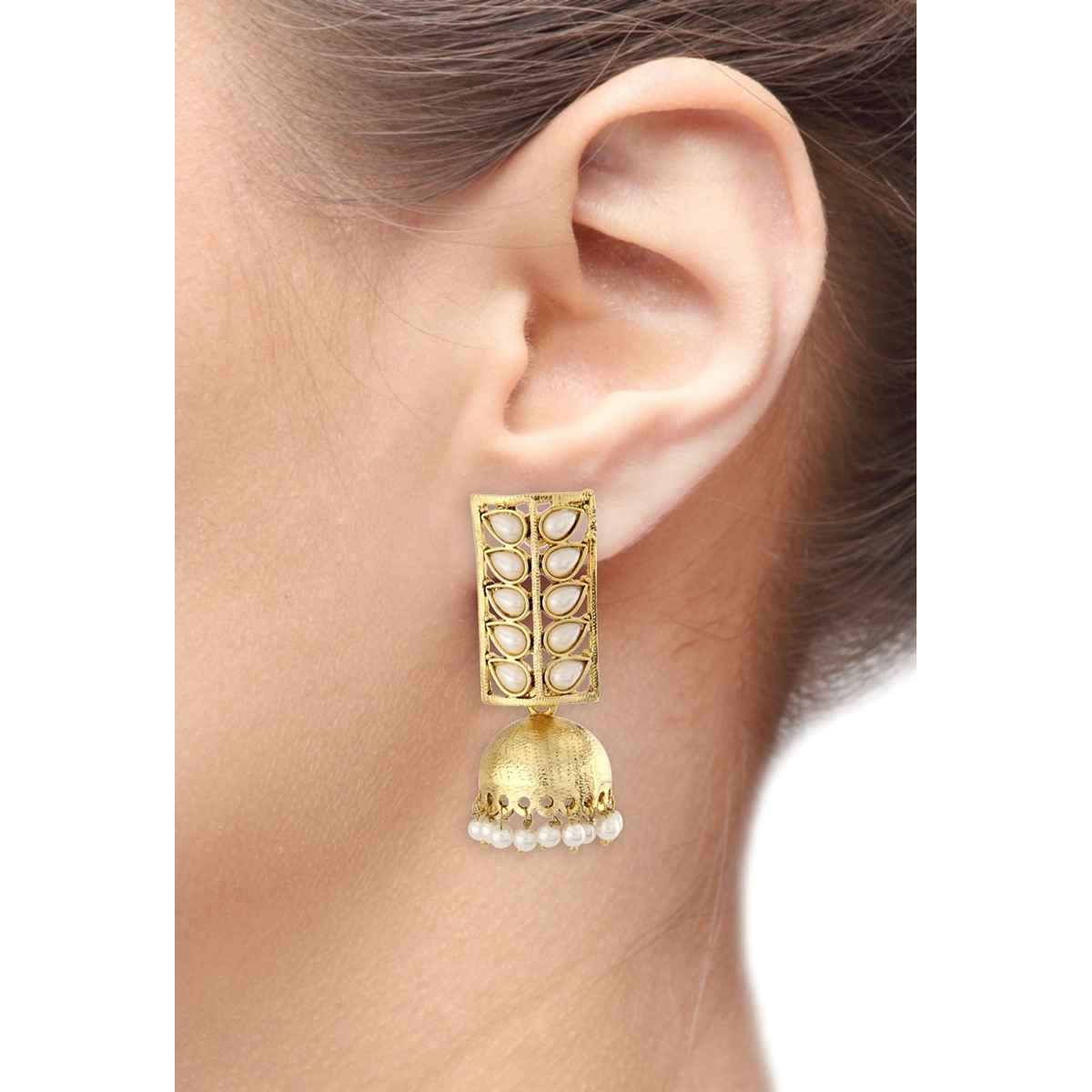 Shining Diva Fashion Traditional Pearl Stylish Jhumki/jhumka Earrings for Women and Girls | 8421er