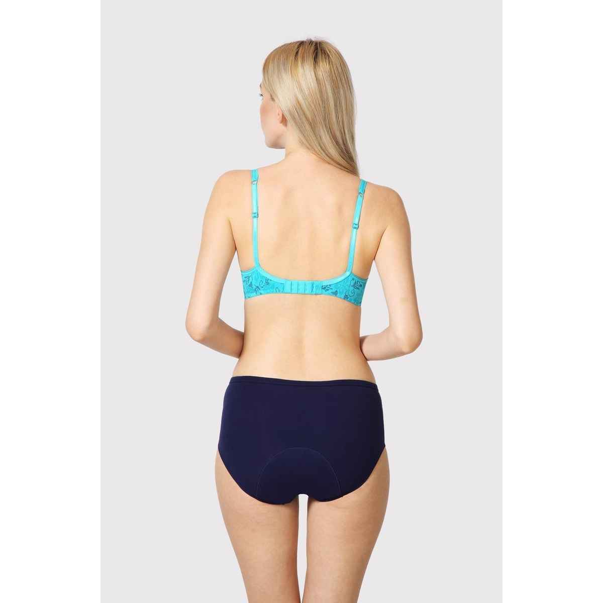 Van Heusen Women Navy Solid Anti Bacterial High Absorbance Stay Dry Period Panty - XL