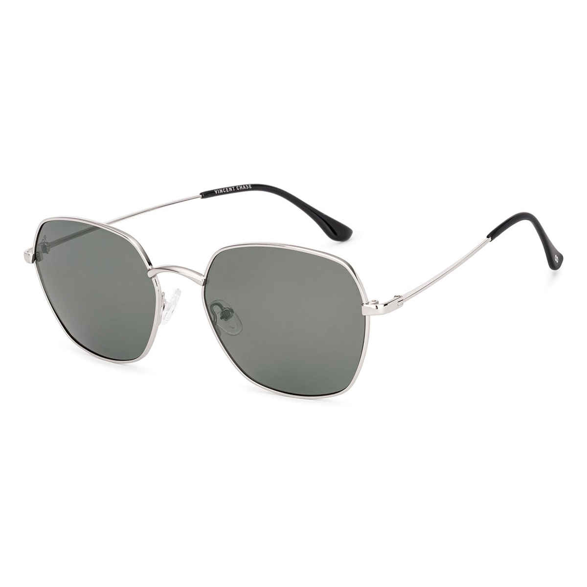 Vincent Chase By Lenskart Polarized & 100% UV Protection Unisex Sunglasses |  Medium 14.5 cm Green