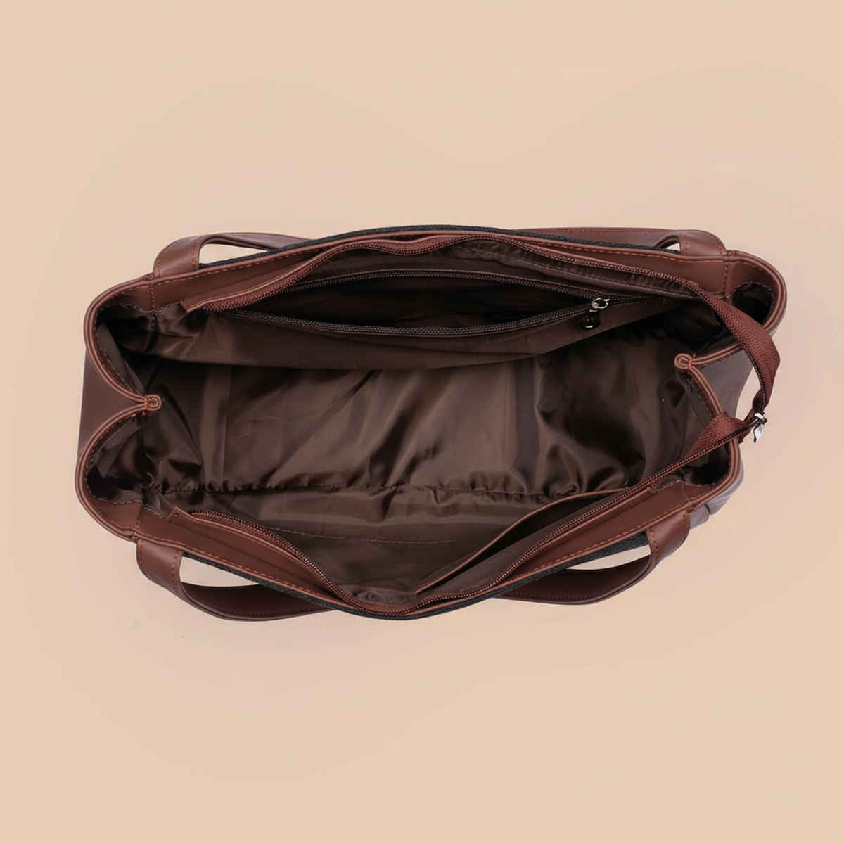 Zouk Women's Vegan Leather 13.6 L Double Handle Handbag | Multicolour - One Size