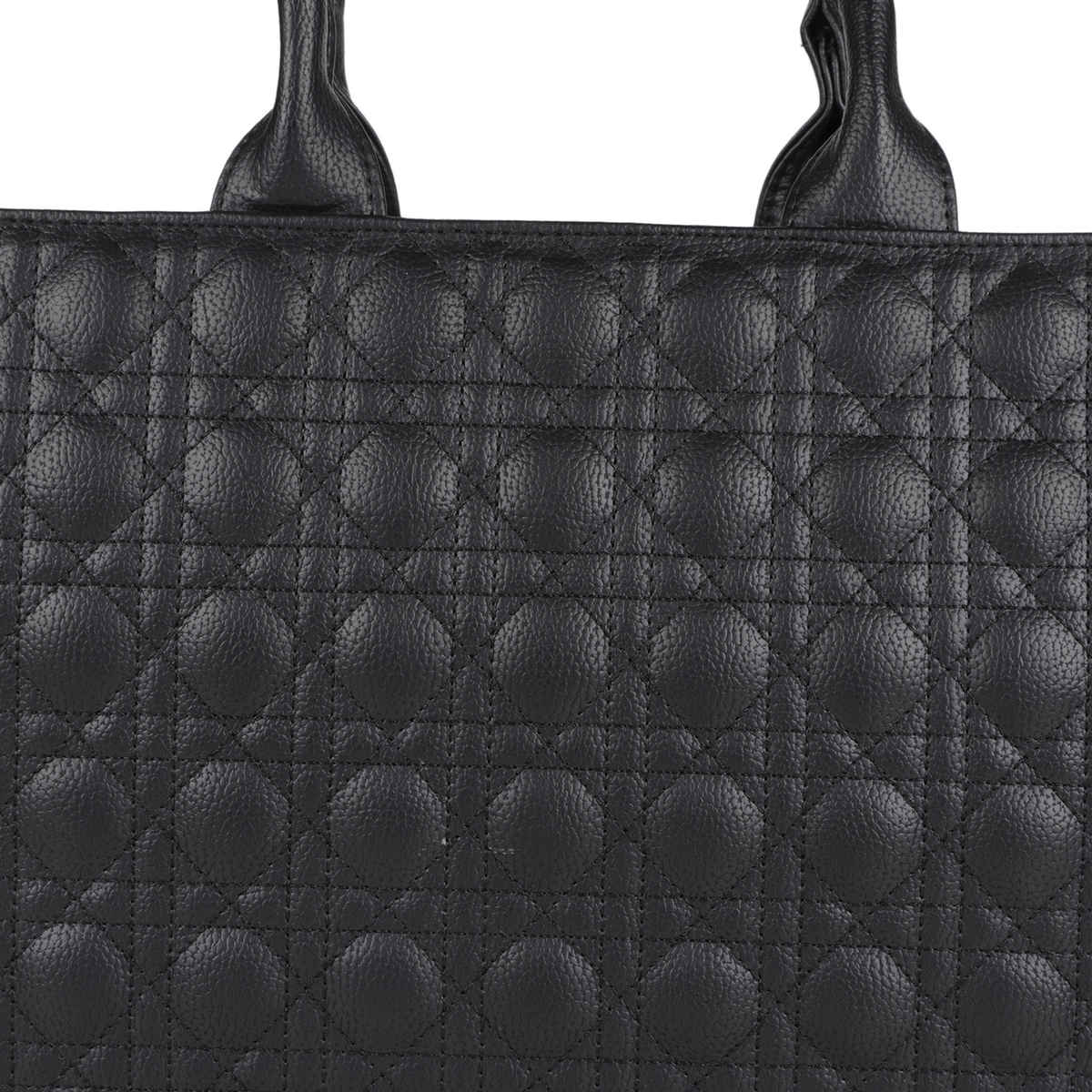 Mini Wesst Women's Quilted Faux Leather 1.5 L Sling Bag | Black - Regular