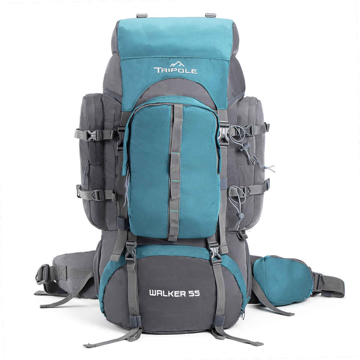 Tripole Unisex Solid Polyester 55 L Top Handle Rucksack | Grey and Sea Green - Standard