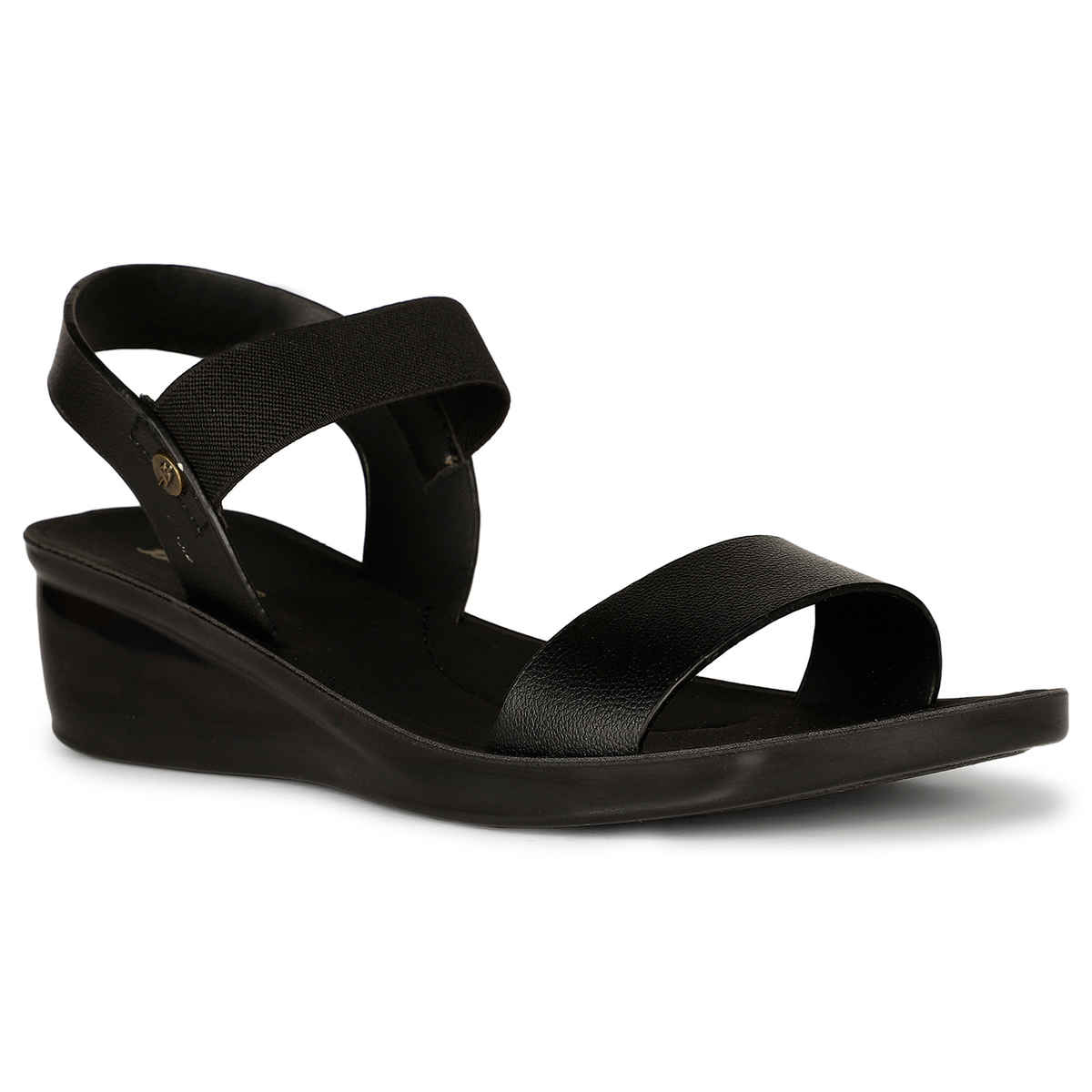 Bata Wedge Black Sandal For Women - 3