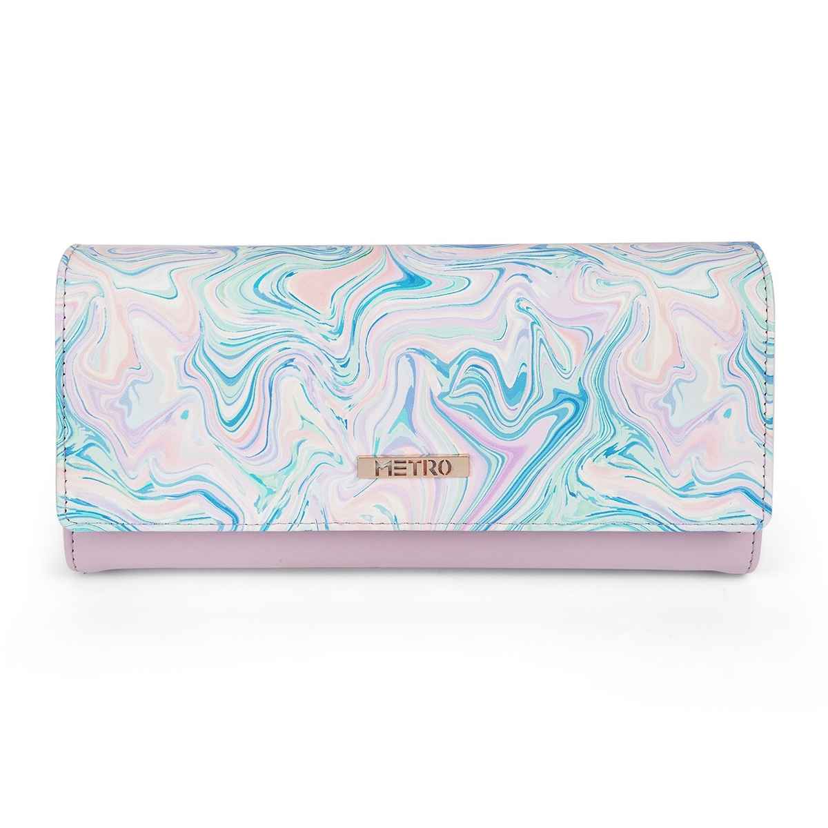 Metro Blue Synthetic Wallet for Women | 95-94-45
