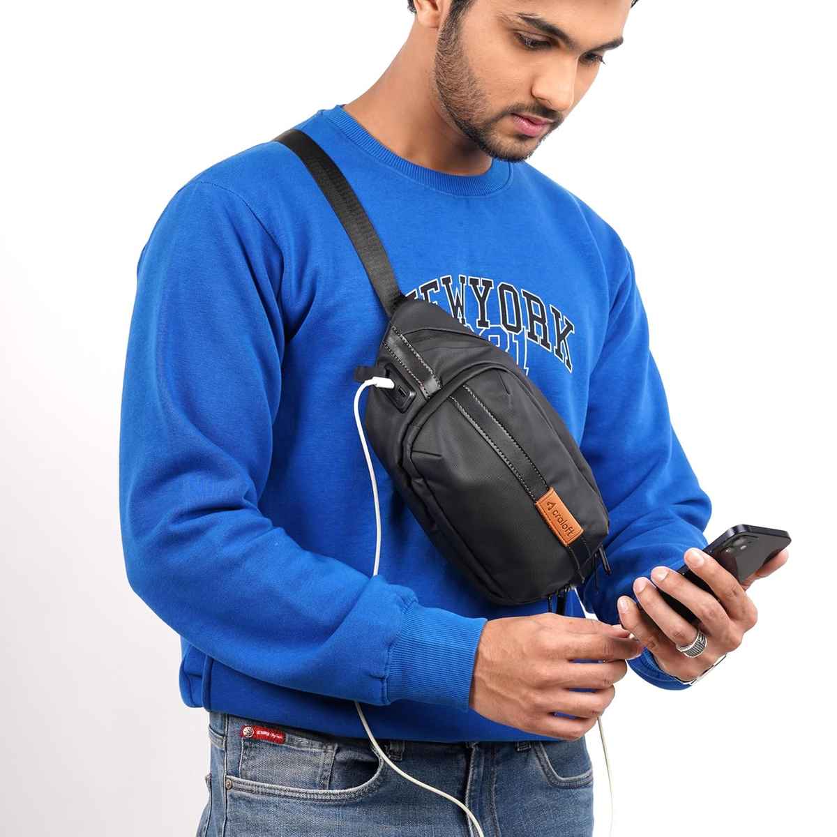 Craloft Waist Bag Fanny Pack for Men & Women,Chest Crossbody Sling Bags for Money,Passport & Travel