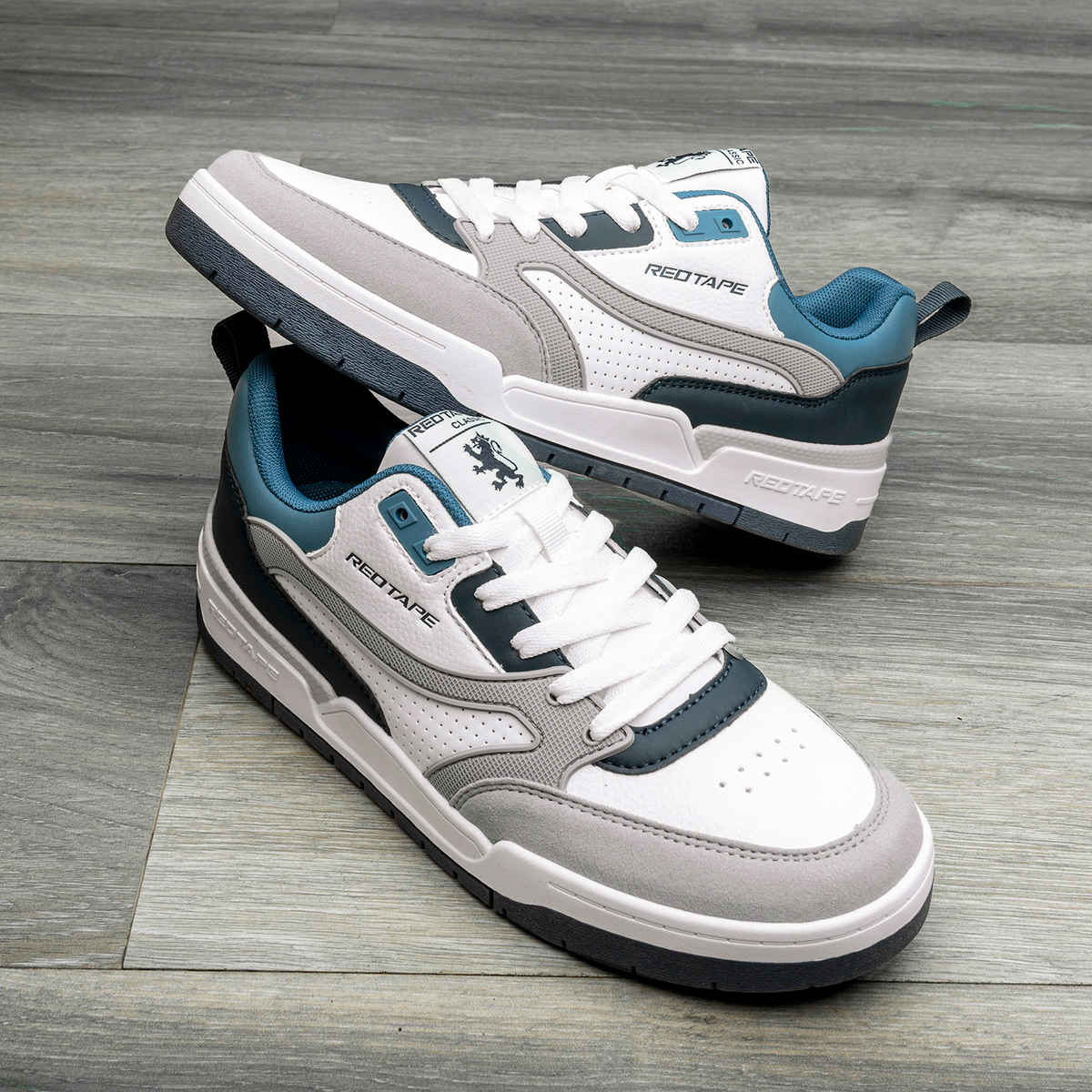 Red Tape Men's Sneakers | RSL0274B | White and Blue - UK 8