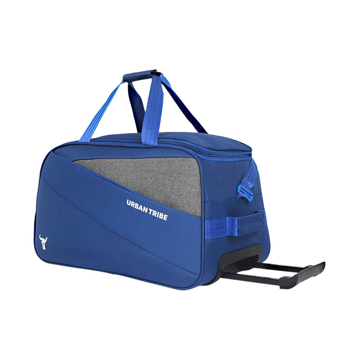 Urban Tribe Unisex Polyester 38 L Telescopic Duffle Trolley Bag | Blue