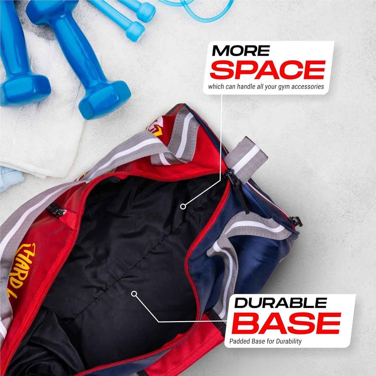 Vector X Unisex Polyester 22 L Gym Duffel Bag | Red