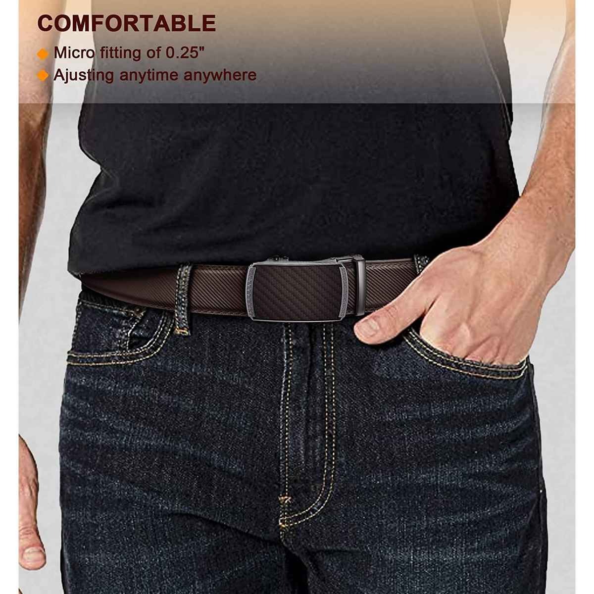 Zoro United Men's Solid Vegan Leather Belt | Black - One Size