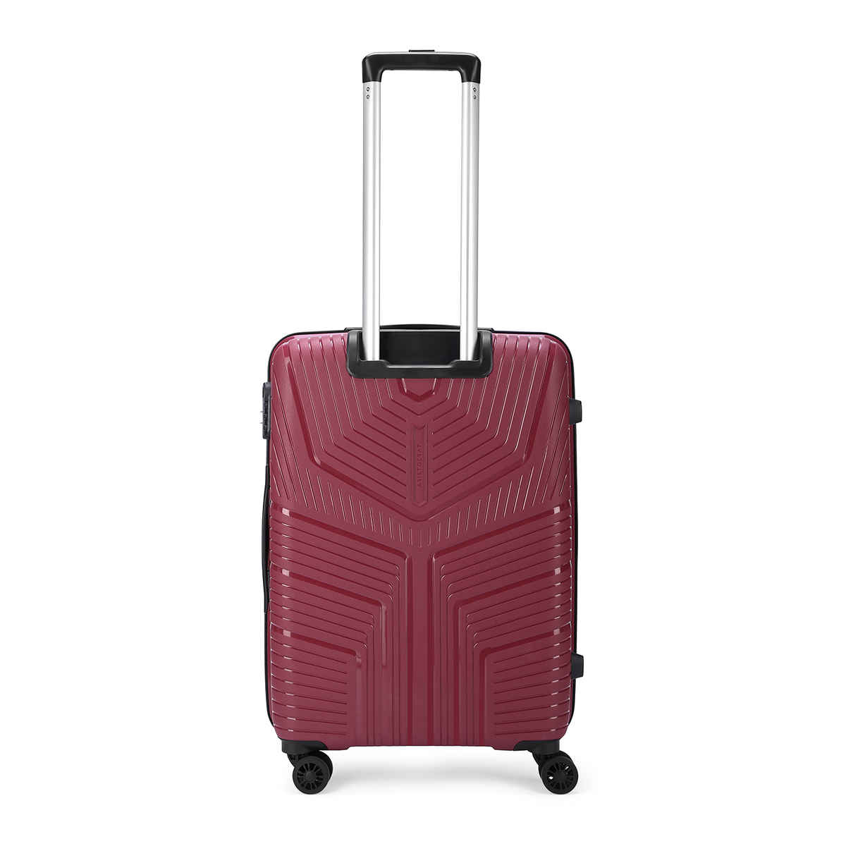 Aristocrat Prime Medium Trolley Bag | Combination Lock | 8 Wheels | Locus Maroon - 65 cm