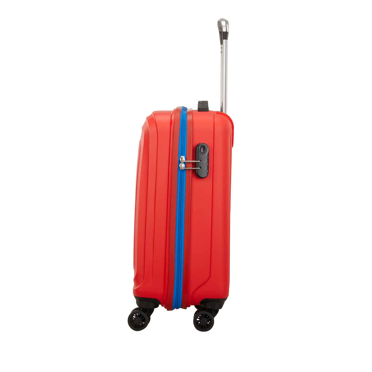 VIP Unisex Solid Polycarbonate 35 L Retractable Trolley Bag | Fierry Red - 55 cm