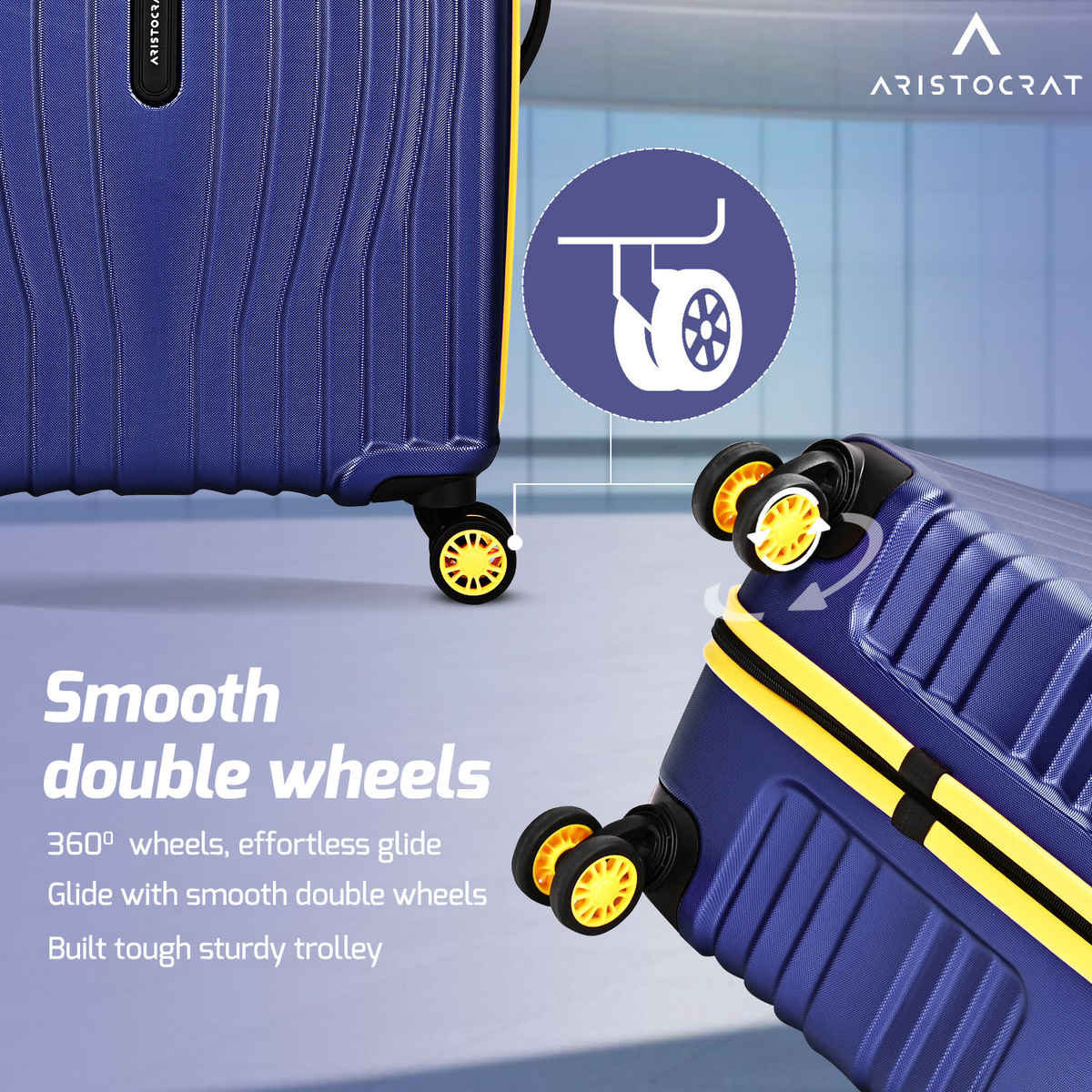 Aristocrat Vortex Plus Trolley | Midnight Blue - 65 L