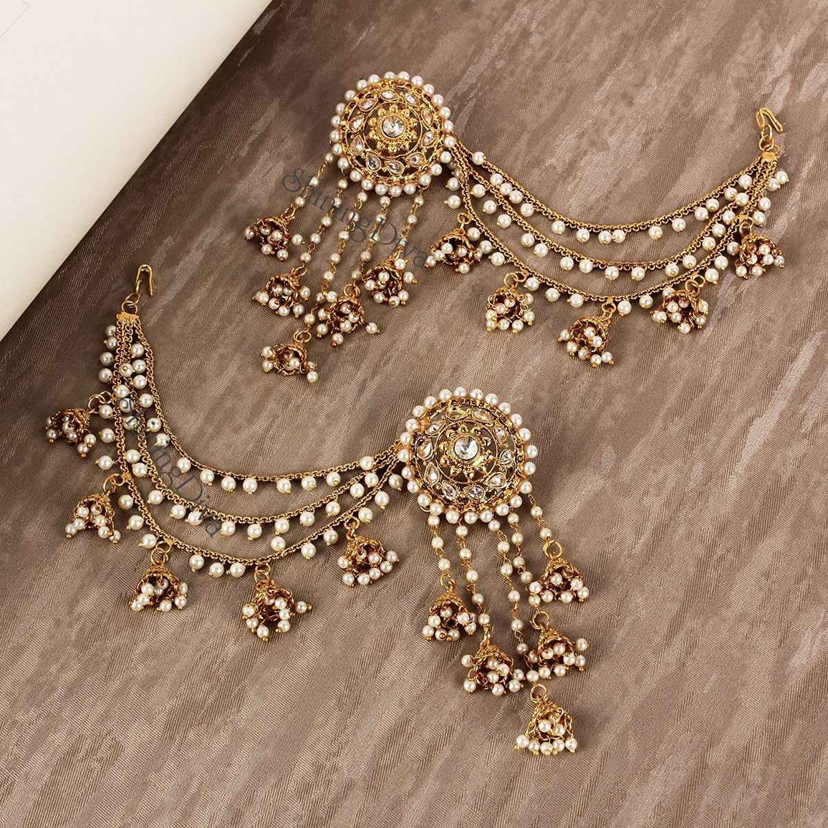 Shining Diva Fashion Latest Gold Plated Traditional Jhumka Jhumki Earring for Women & Girls 9611er