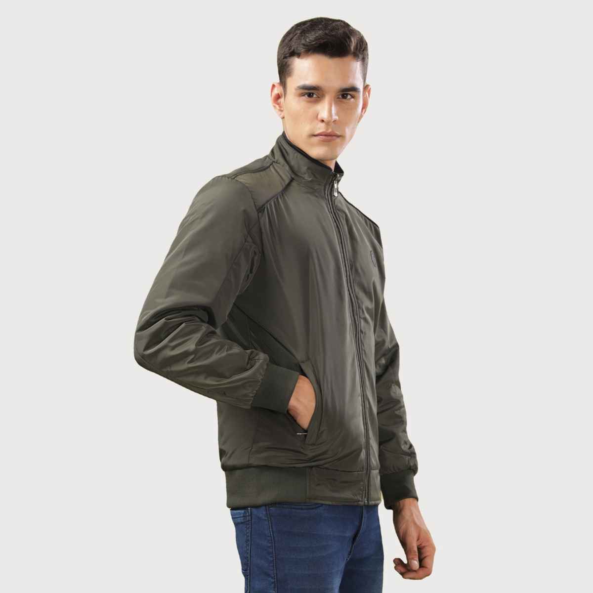 Dollar Jacket For Men - Casual Zipper Bomber For Winter | Mamwj 903 Olive | Green | XL
