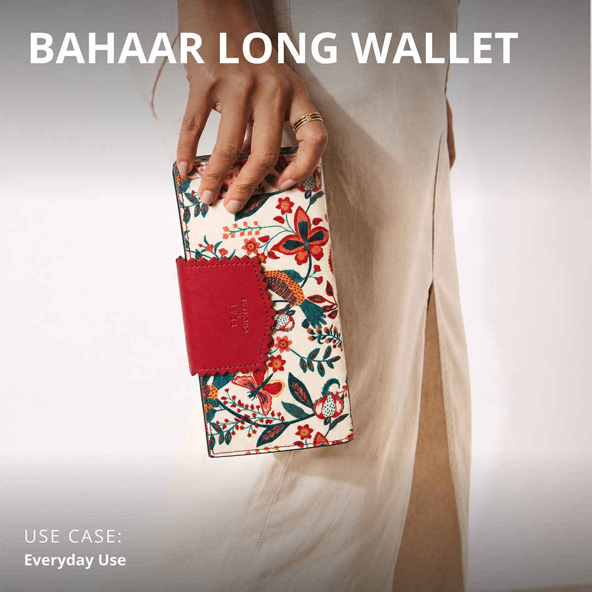 Teal By Chumbak Rakhi Combo | Bahaar long wallet + Palm Killim Scarf | Comes in a Gift Box