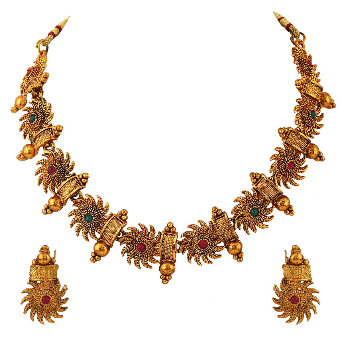 Shining Diva Fashion Stylish Choker Traditional Necklace Jewellery Set for Women and Girls | 12302s
