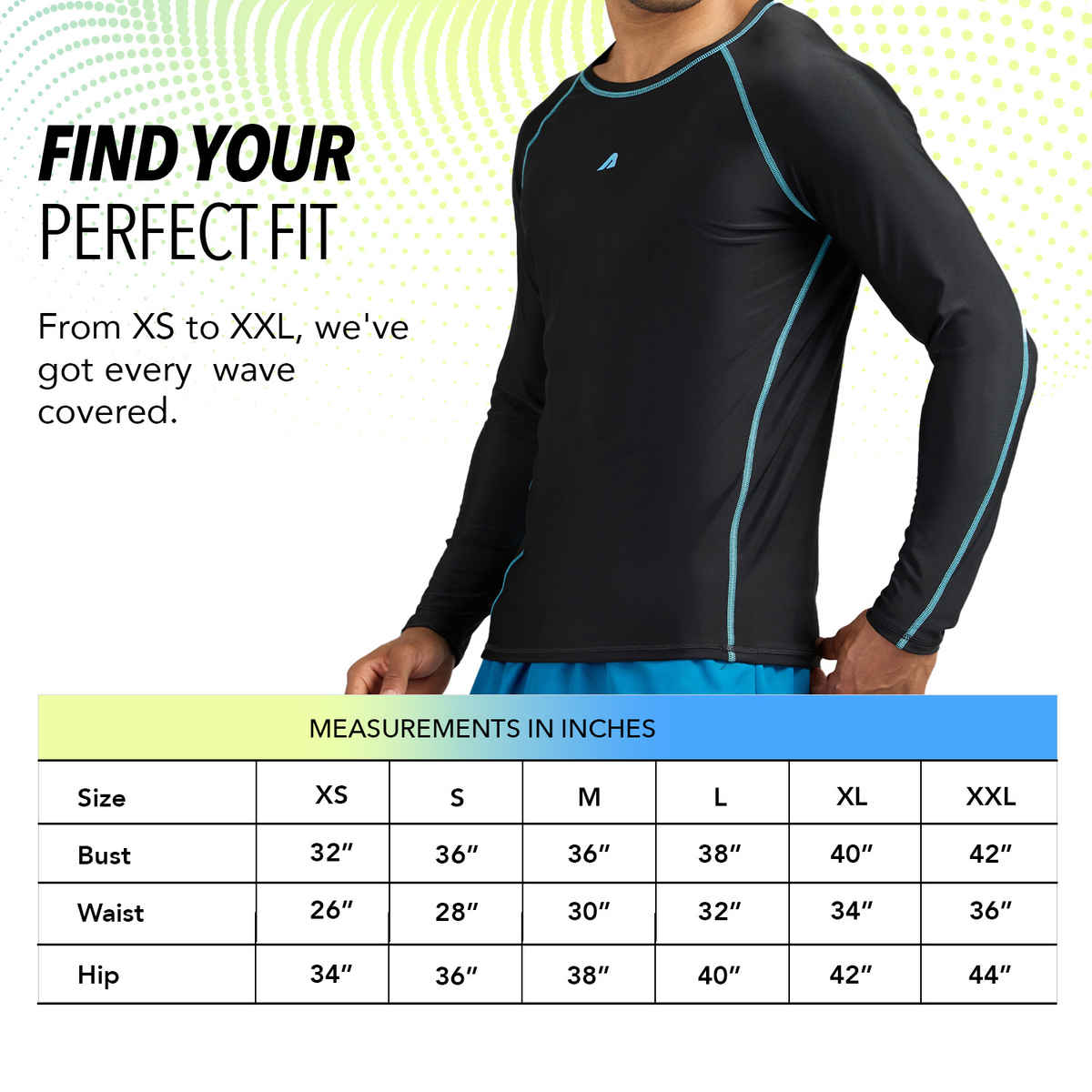 Boldfit Men's Full Sleeve Swim TShirt Stretchable | Black - L