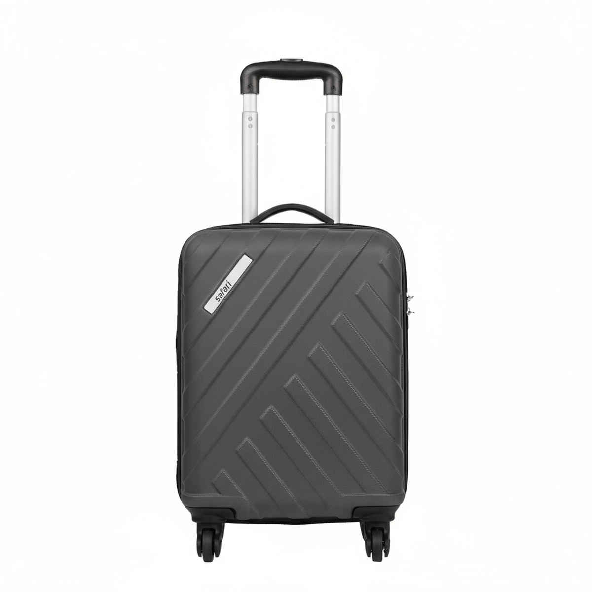 Safari Unisex Solid Polycarbonate 35 L Telescopic Trolley Bag | Gun Metal - 55 cm