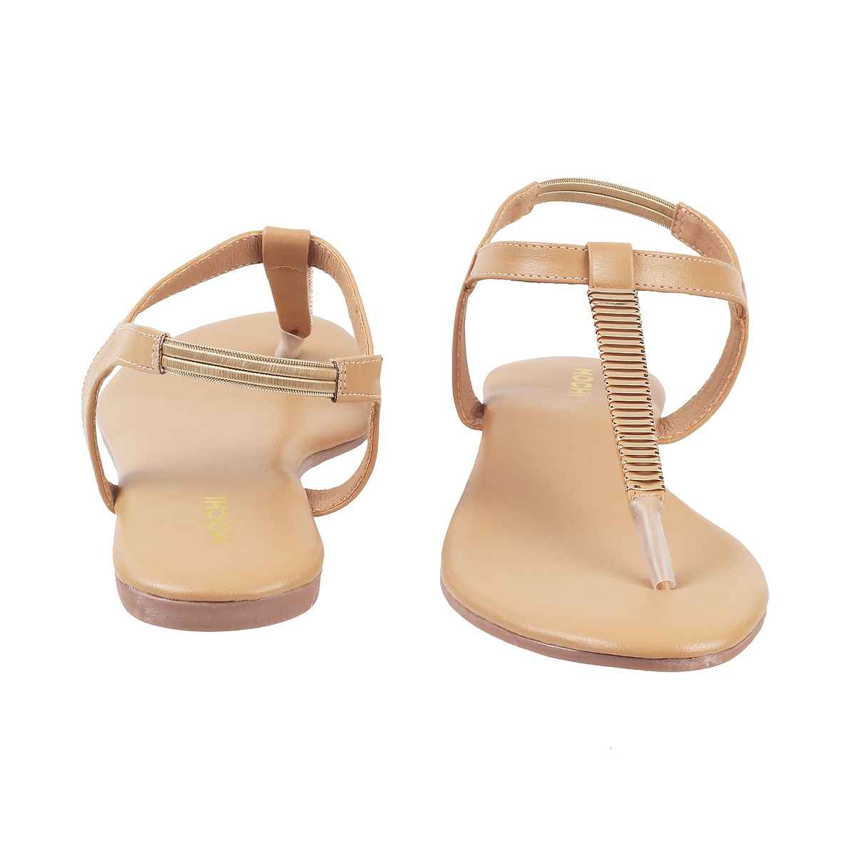 Mochi Women's Beige Color Sandals | Size - UK - 7 (33-1417)