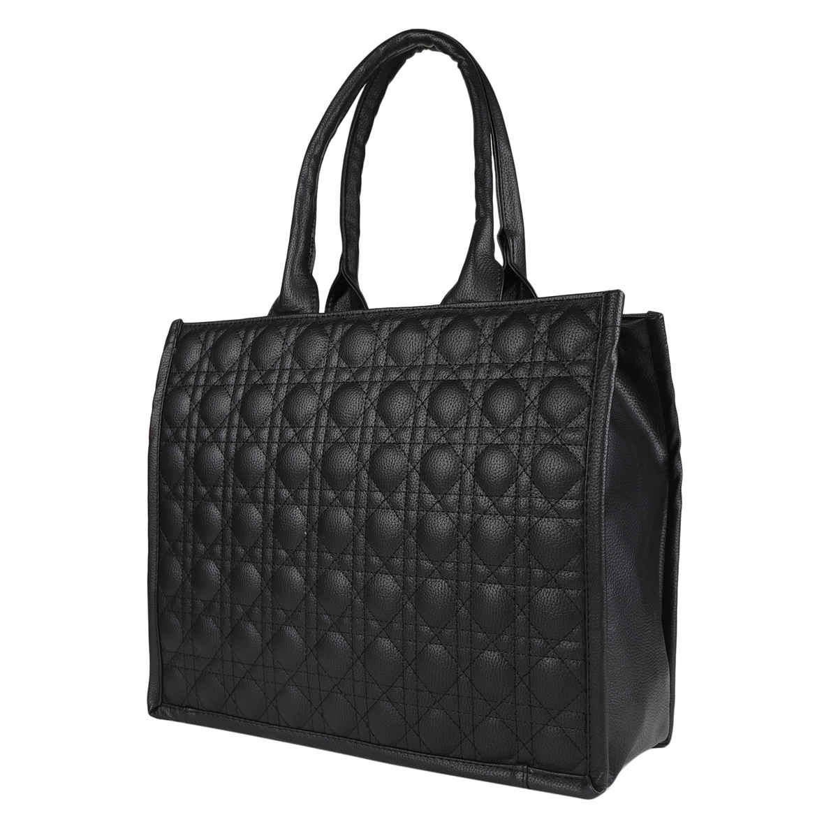 Mini Wesst Women's Quilted Faux Leather 1.5 L Sling Bag | Black - Regular