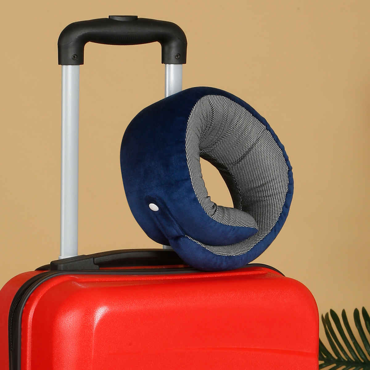 Kaaytee 100% Pure Memory Foam Travel Neck Pillow - Stable Neck Support | Blue