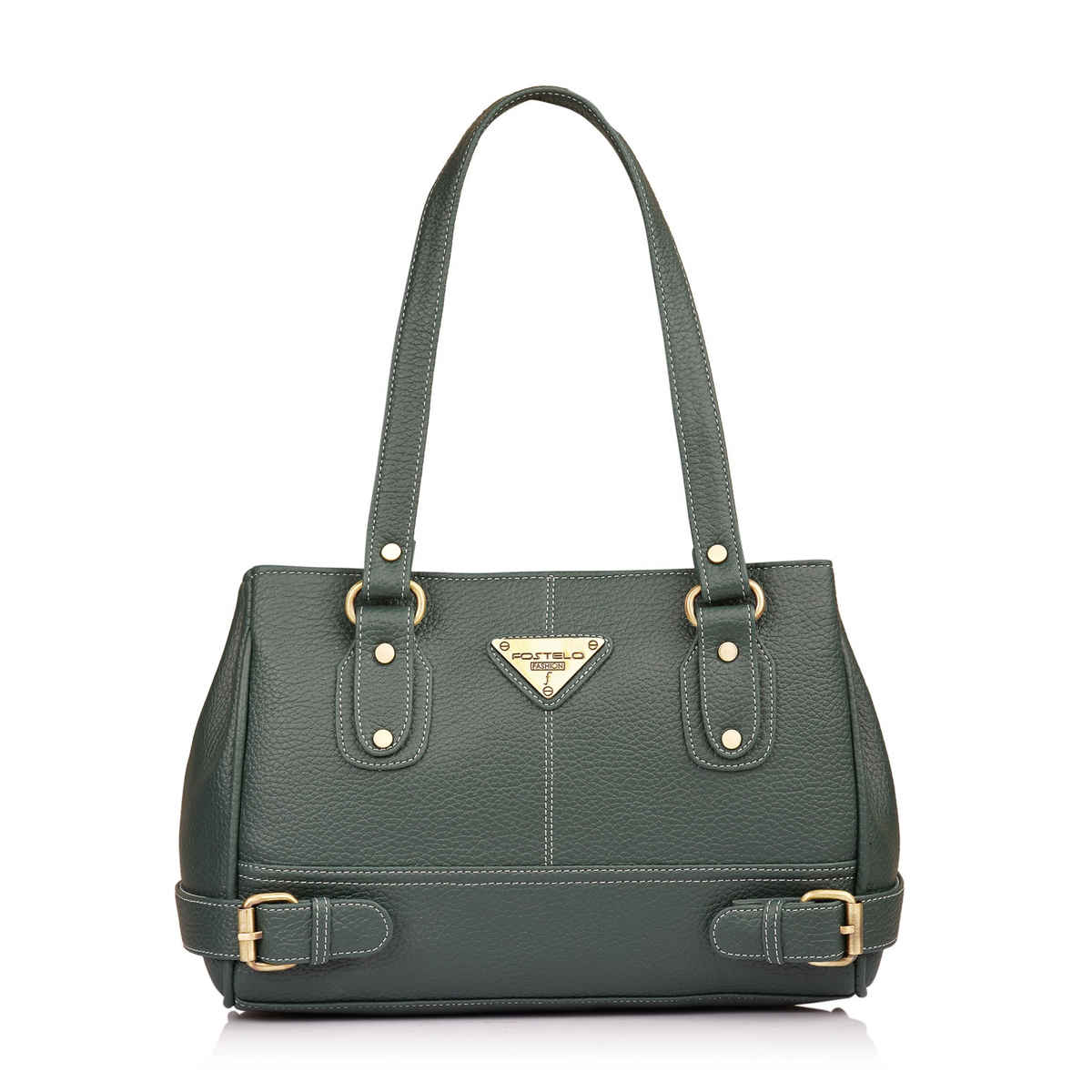 Fostelo Women's Vegan Leather Nightingale Handbags Shoulder Hobo Bag Ladies Purse | Green | Large