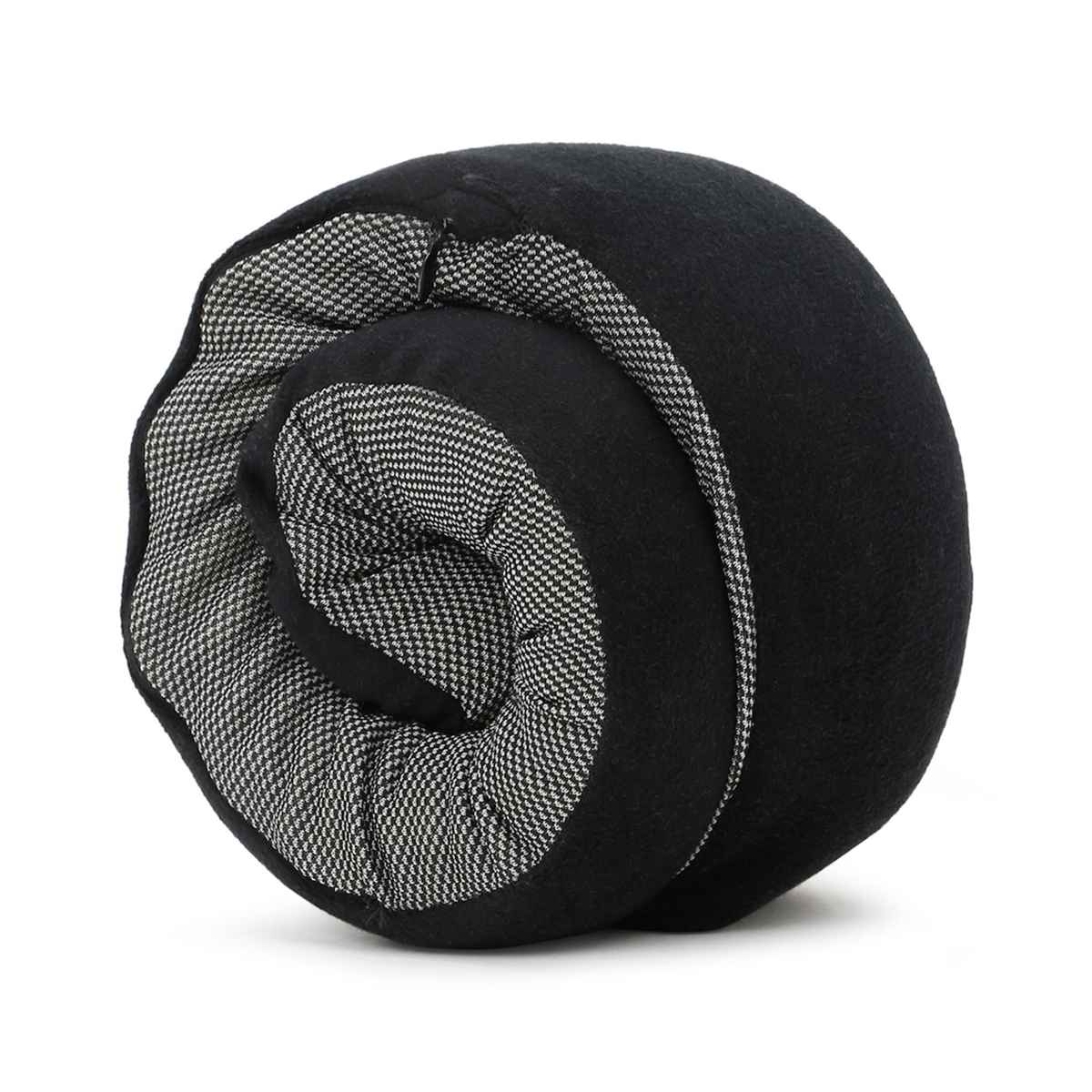 Kaaytee 100% Pure Memory Foam Travel Neck Pillow - Stable Neck Support | Black