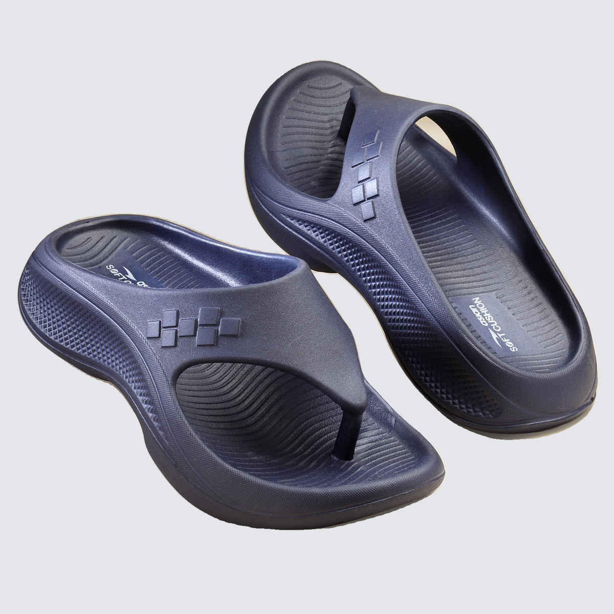 Asian Safari-01 Men Slippers Navy Blue (Size-6)