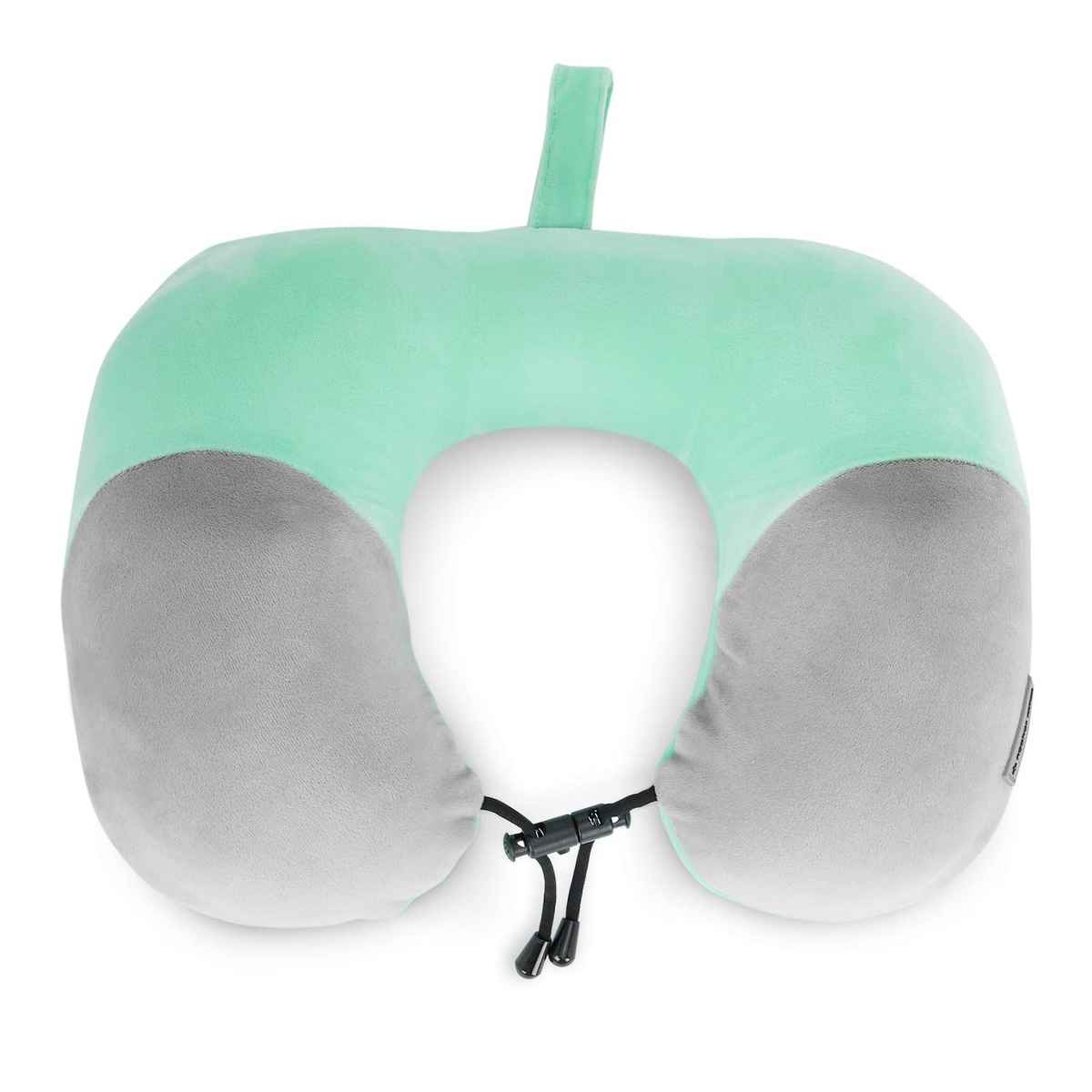Nasher Miles 100% Pure Memory Foam Travel Neck Pillow- Stable Neck Support- Navy Blue And Grey