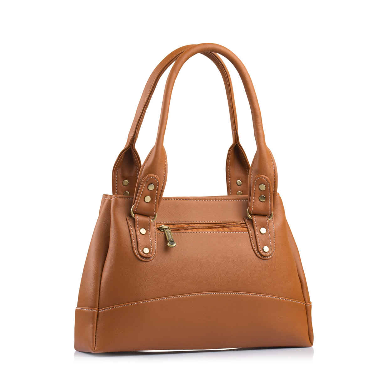 Fostelo Women's Vegan Leather Catlin Handbags Shoulder Hobo Bag Ladies Purse | Tan | Large
