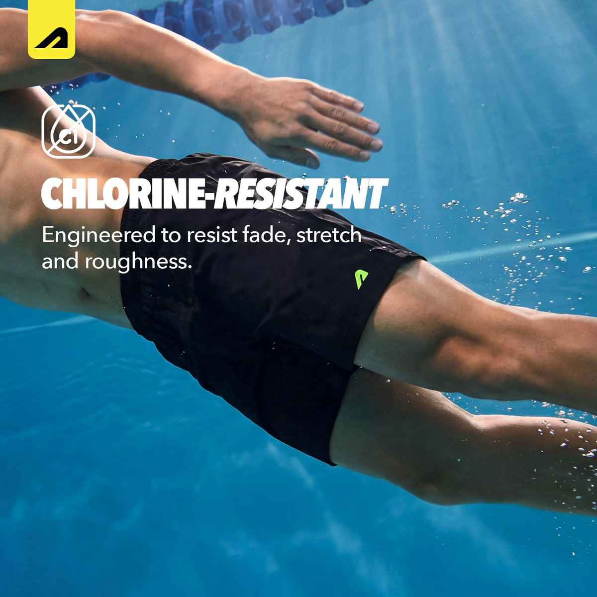 Boldfit Men's Swimming Shorts Stretchable Quick Dry | Black - S