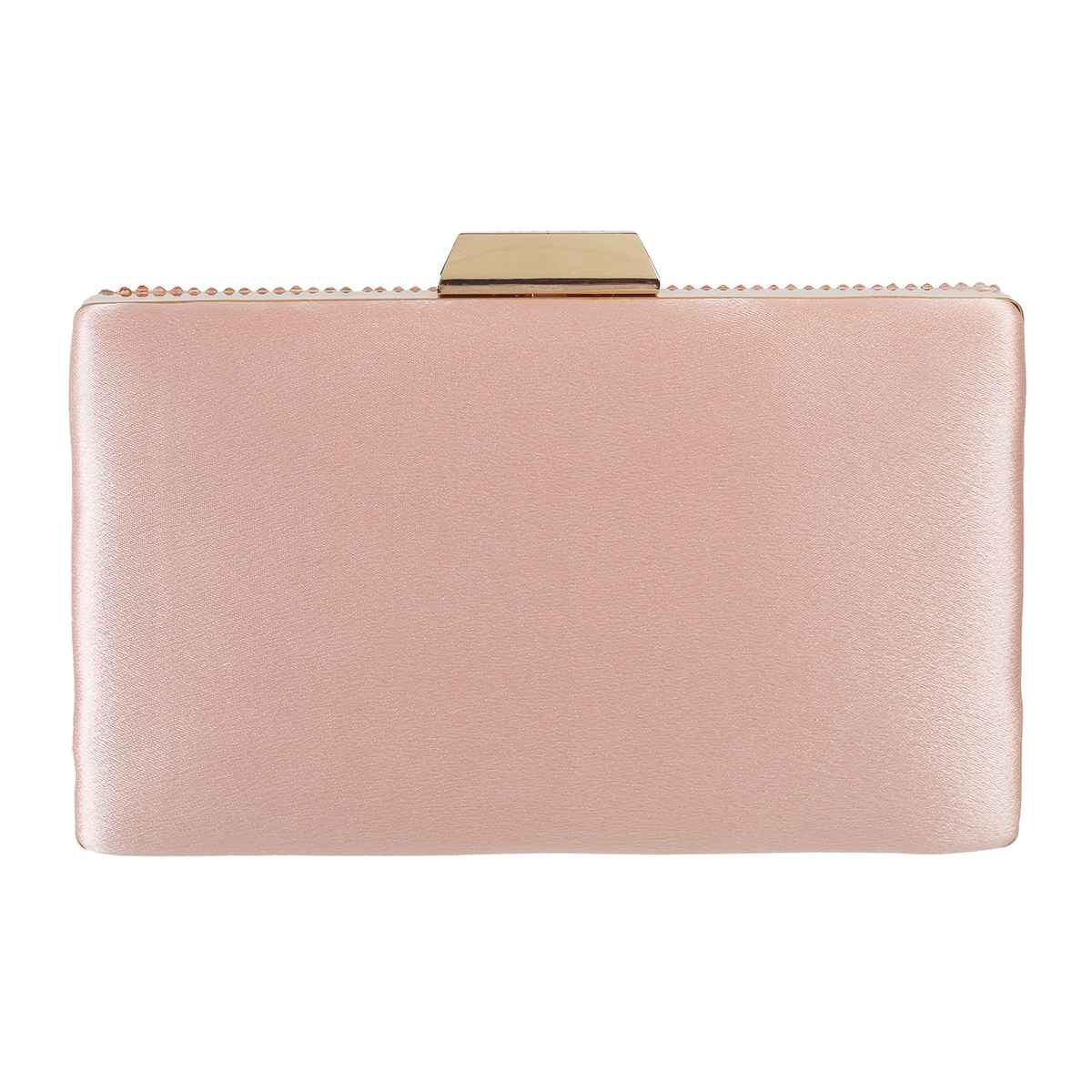Metro Women's Embellished Faux Leather Clutch | Rose Gold