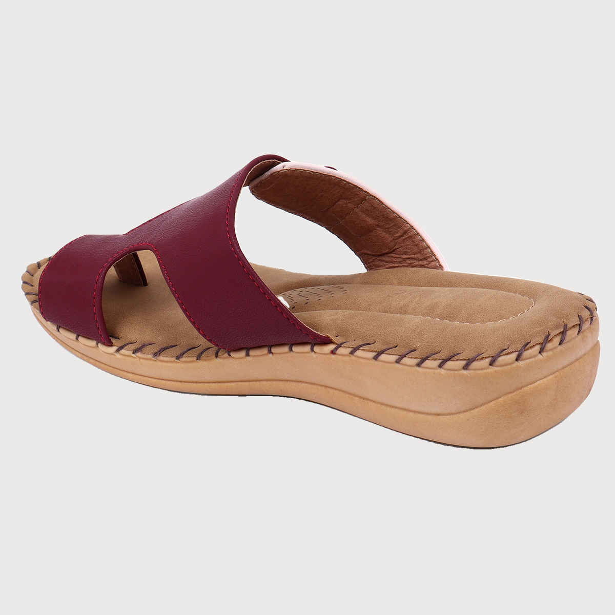 Trase Doctor Ortho Comfortable Slippers For Women | Beige-Maroon | 4 UK
