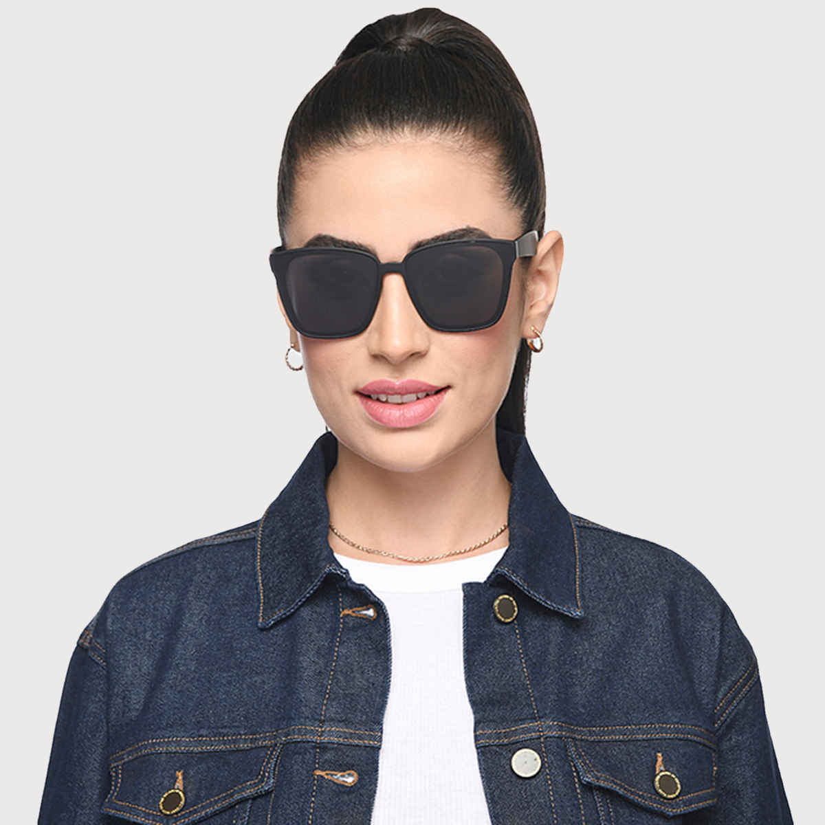 Vincent Chase By Lenskart | Polarized Sunglasses Full Rim | Unisex | Square | Large-143mm | Black