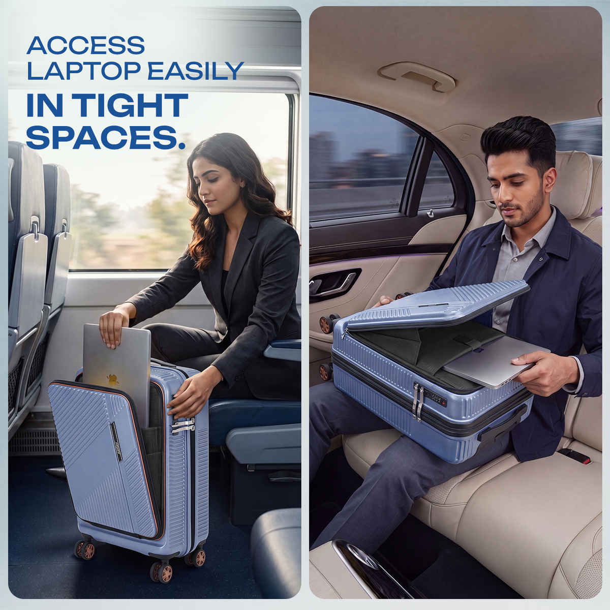 Safari Aeon Cabin Luggage with Laptop Compartment | Flintstone